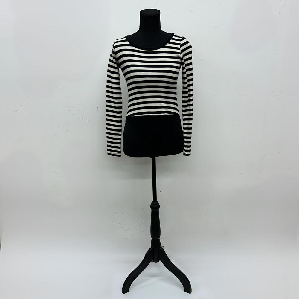 DKNY Long Sleeve Stripe Bodysuit (S)